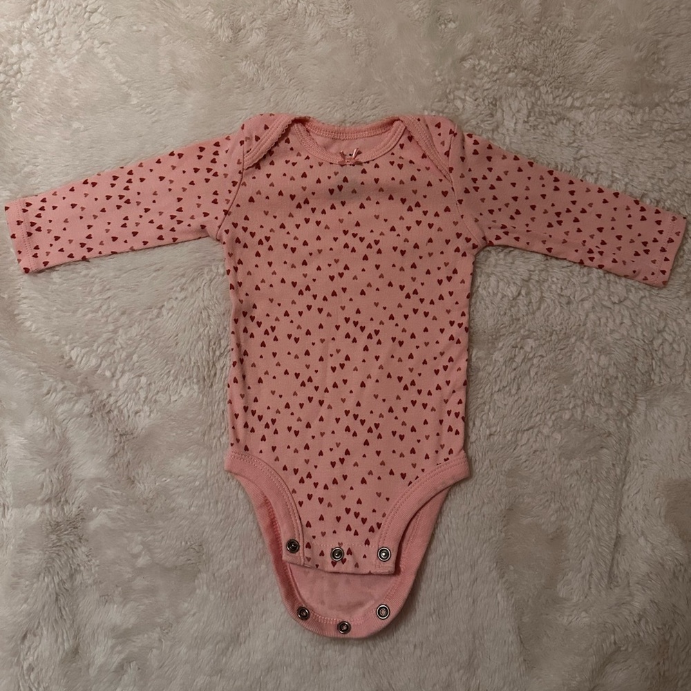 Pink Long Sleeve Floral Bodysuit